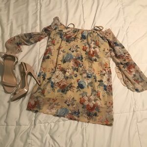 NWOT Off-the-Shoulder Criss Cross Open Back Dress